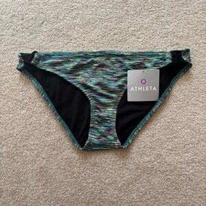 Athleta Bikini Bottom - Green and Blue